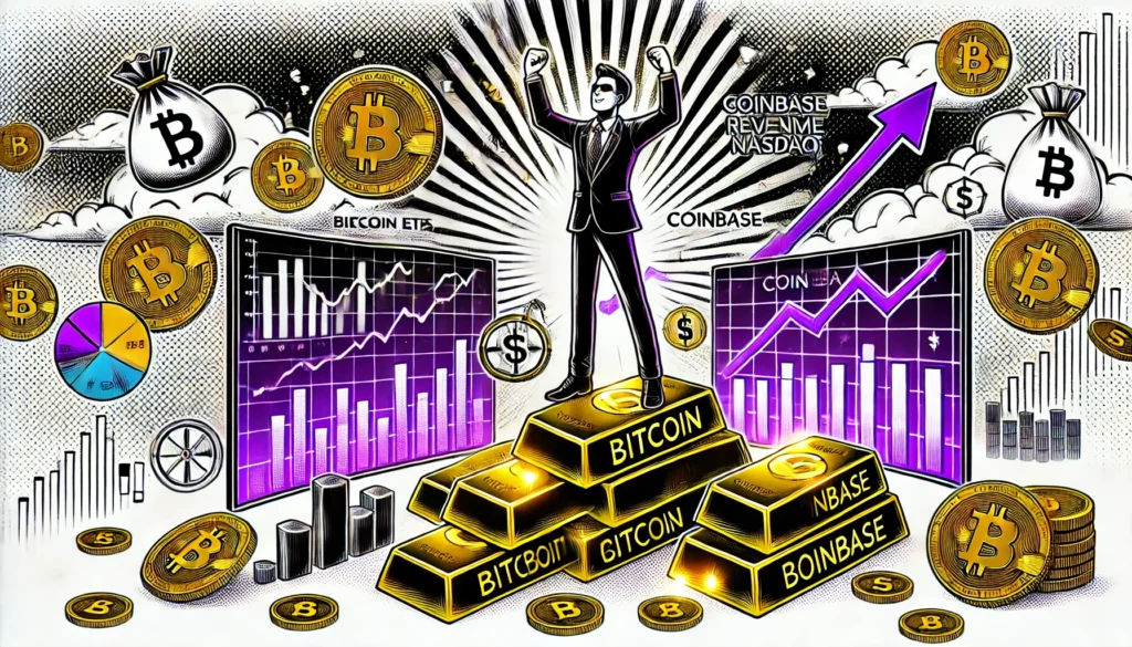 Bitcoin ETFs Outshine Gold as Coinbase Revenue Surpasses Nasdaq